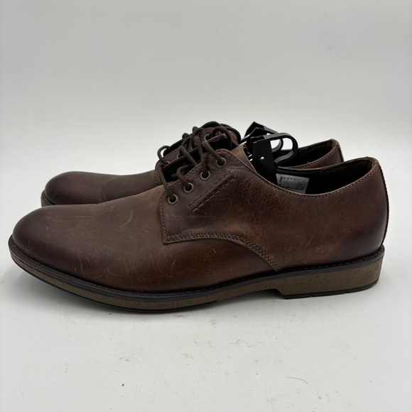 Clarks Men’s 12 Brown Leather Lace Up Casual Plain Hinman Comfort Shoes main image 7